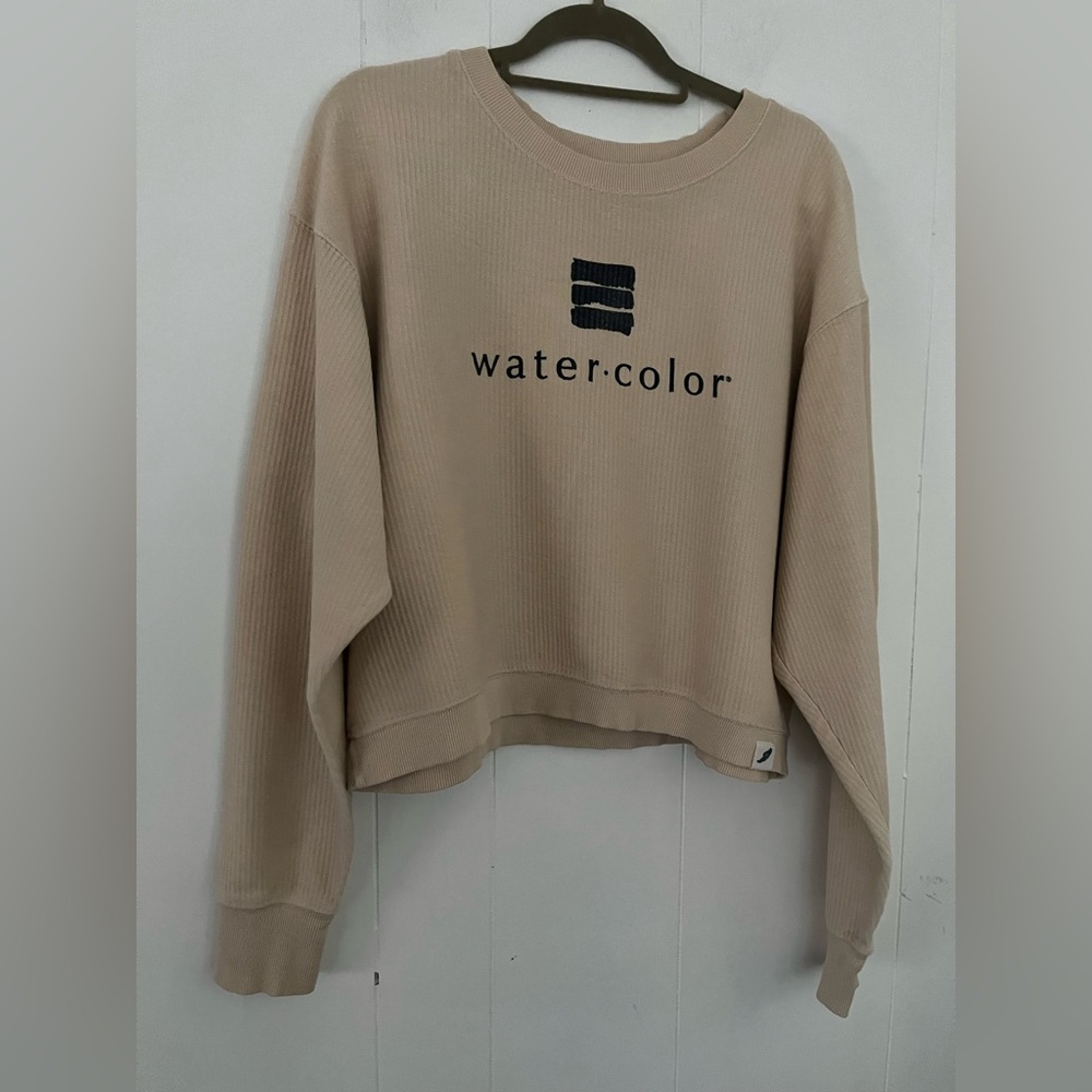 Unwind by League 30A Watercolor FL Women’s Cream Sweatshirt Size XLarge - Picture 3 of 16